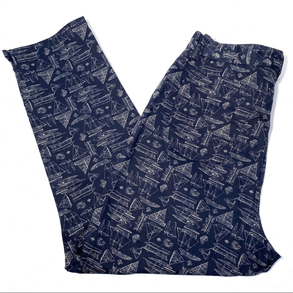 Lauren Ralph Lauren Capri 12P Boats Navy Pants Ralph Lauren